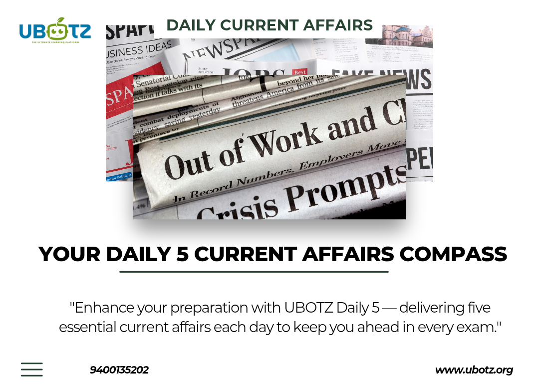 Your  Daily 5 Current Affairs Compass